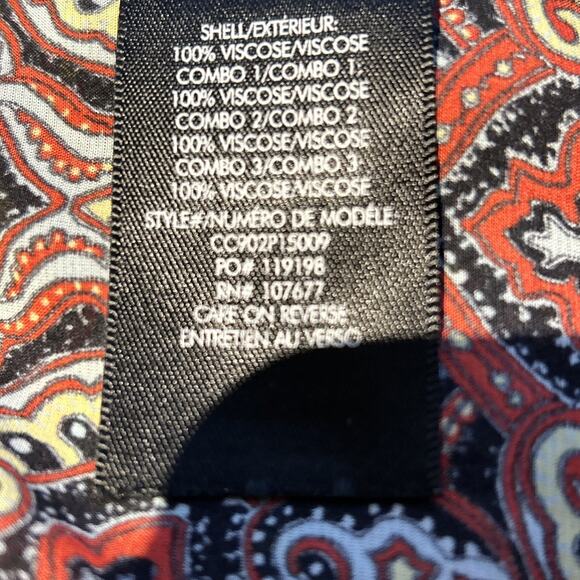 Alice and Olivia Sheila Paisley Long Sleeve Tie Front Blouse Top Sz XS New - Picture 12 of 13